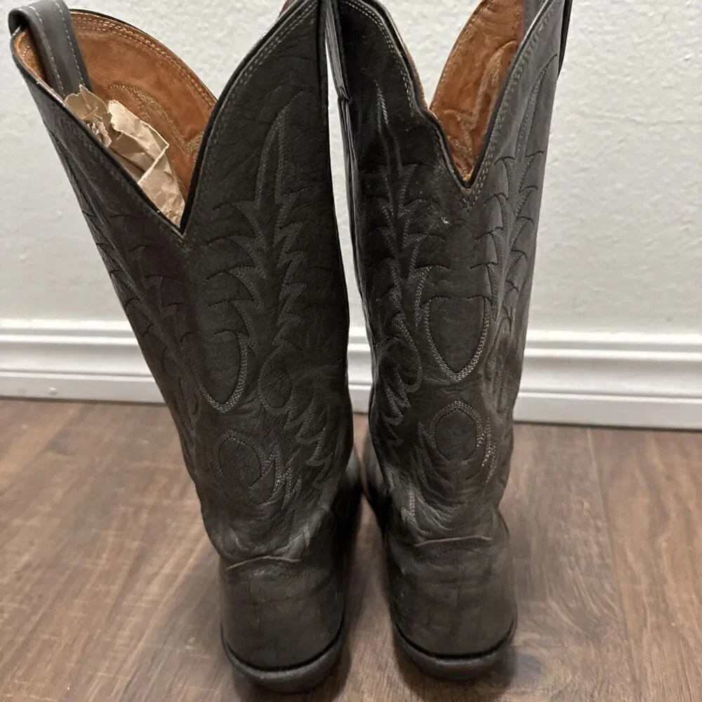 NOCONA Mens Size 7.5D Vintage Gray Leather Cowboy‎ Western Boots Rodeo